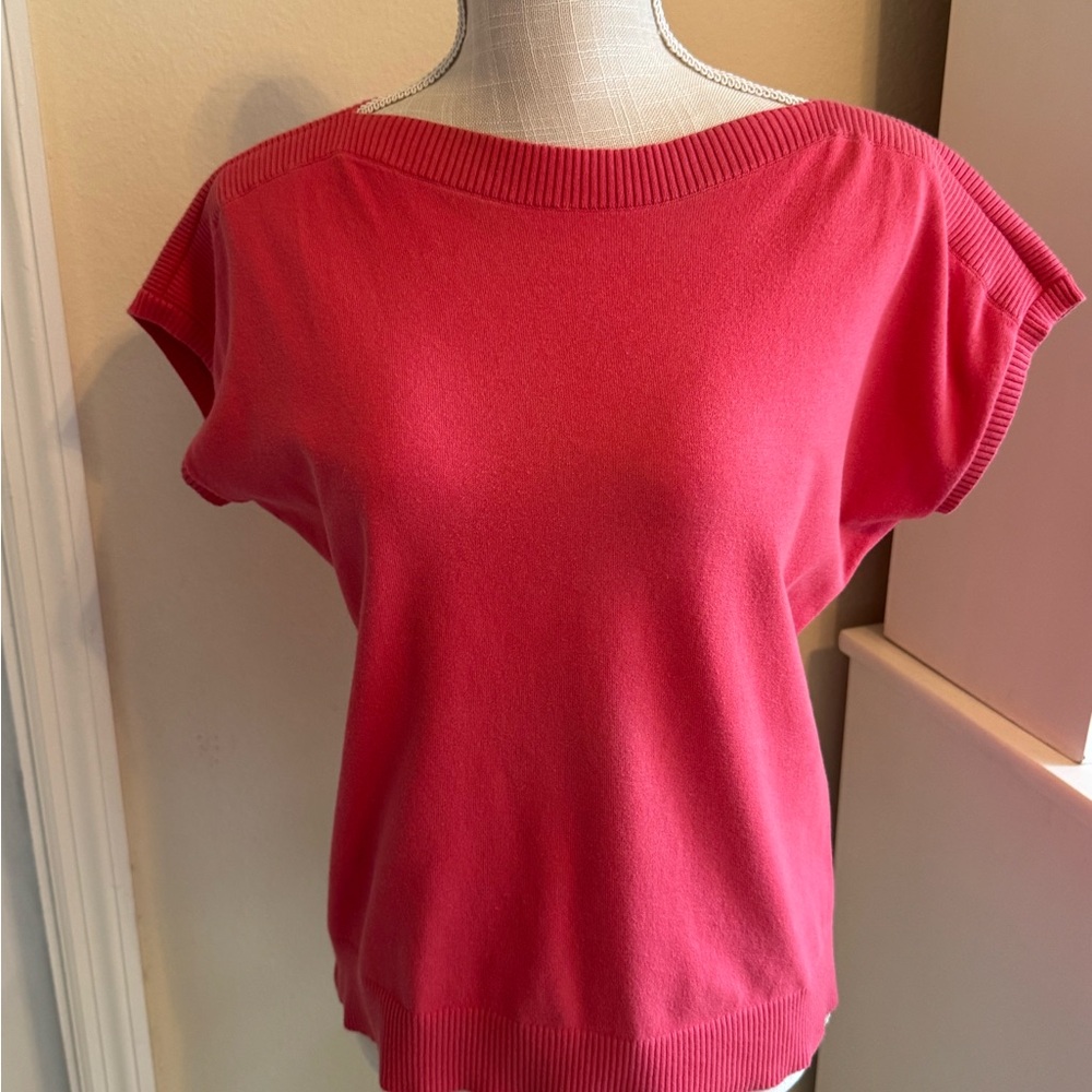 Talbots Coral Boat Neck Sweater